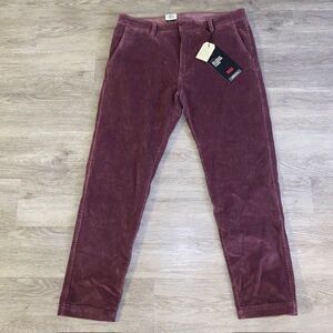 NWT Levi's XX Chino Pants Mens 34x30 Mauve Corduroy Standard Taper Casual